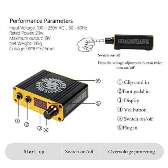 タトゥーマシン　2台 DH 初心者用スターターキット プロタトゥーマシン2台