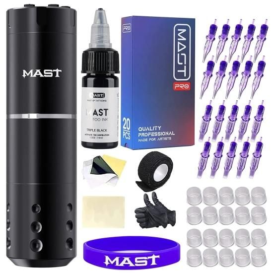Mast A1 ワイヤレスタトゥーペンマシンガン キット Fine Cordless Tattoo Kit Mast A1 ワイヤレスタトゥーペンマシンガン キット Fine Cordless Tattoo Kit