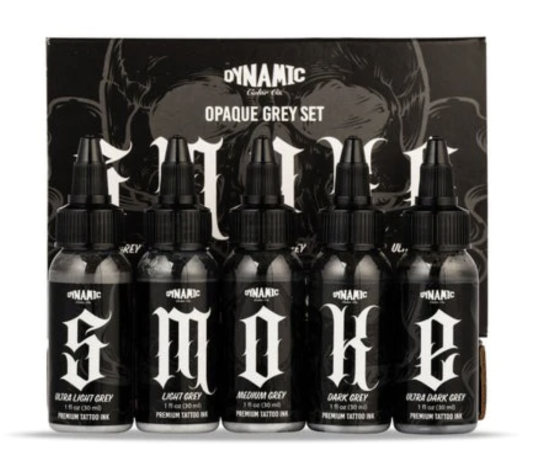 DYNAMIC ダイナミック タトゥーインク Smoke Opaque Greys Set スモークオペークカラーセット 5色 - タトゥー用品(刺青|入れ墨| Tattoo)通販オンラインショップ Pink Tattoo(ピンクタトゥー) DYNAMIC ダイナミック タトゥーインク Smoke Opaque Greys Set スモークオペークカラーセット 5色 - タトゥー用品(刺青|入れ墨| Tattoo)通販オンラインショップ Pink Tattoo(ピンクタトゥー)