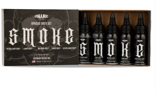 DYNAMIC ダイナミック タトゥーインク Smoke Opaque Greys Set スモークオペークカラーセット 5色 - タトゥー用品(刺青|入れ墨| Tattoo)通販オンラインショップ Pink Tattoo(ピンクタトゥー) DYNAMIC ダイナミック タトゥーインク Smoke Opaque Greys Set スモークオペークカラーセット 5色 - タトゥー用品(刺青|入れ墨| Tattoo)通販オンラインショップ Pink Tattoo(ピンクタトゥー)