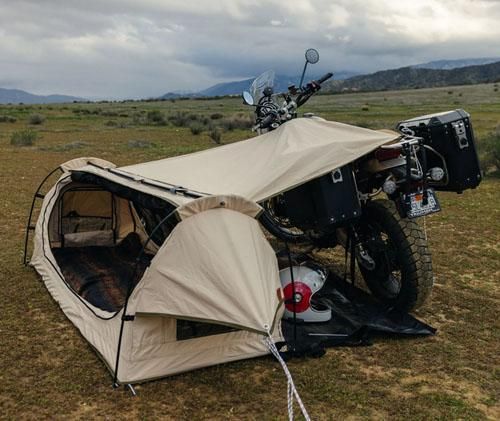 バイク用キャンバステント◇テントxブランケットxマットがSetに バイク用キャンバステント◇テントxブランケットxマットがSetに