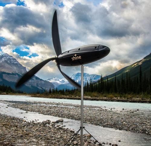 ポータブル風力発電機　SHINE TURBINE カナダ発◇次世代ポータブル風力発電機「Shine Turbine