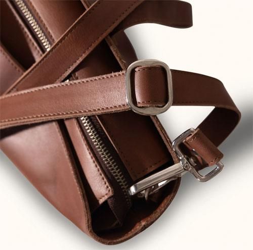 US発◇ハンドクラフトレザートートバッグ「Leather Shopper Tote