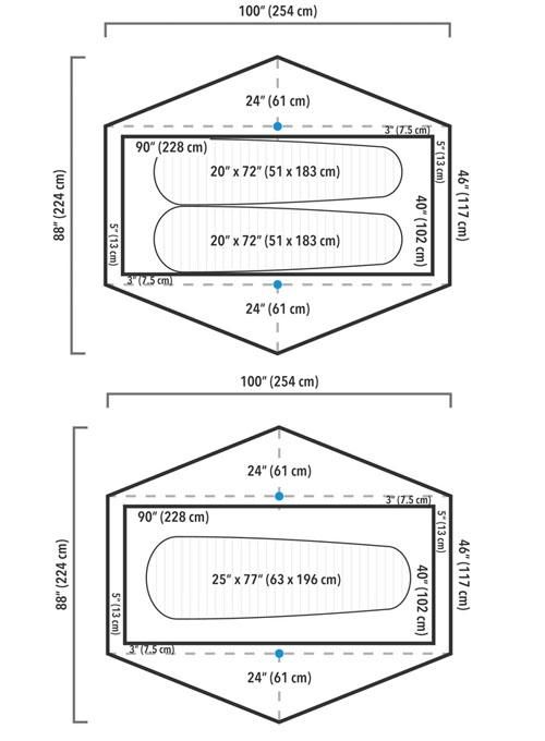 Made in USA◇Zpacks「Duplex Lite 2人用テント」 - アウトドア
