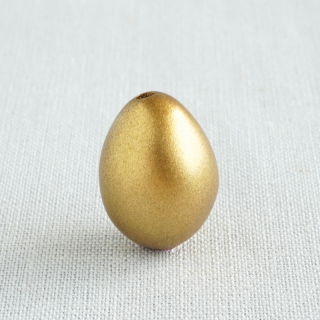 (1個)  19mm 金色の卵のビーズ　オーストリア製