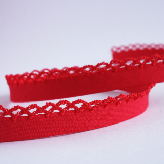 (70cm) ピコットバイアステープ 赤