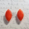 Czech Vintage stone Navette Orange Coral 15x7mm【2個セット】