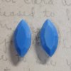 Czech Vintage stone Navette Turquoise 15x7mm【2個セット】