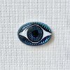 Czech Glass Intaglio Eye Bermuda Blue 18×13mm