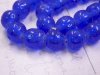Japan Vintage Cherry Brand Dimpled Royal Blue Glass Beads 7mm【1連約38cm】