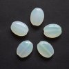 Czech Vintage Vaseline Glass Beads Flat Oval 11×9mm【5個セット】