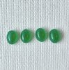 Vintage Glass Cabochon Oval Jade Green 約7/ 5mm【4個セット】