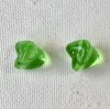 Vintage Vaseline Glass Beads Green 約13mm【2個セット】