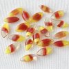 Vintageグラスストーン・Navette・Yellow/Red/Clear・15/7mm