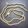 Japan Vintage Knotted Glass Base Pearl Beads Strands 【長さの違う連2本で1セット】