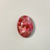 W.Germany Plastic Cabochon Red/Pink/White Matrix with Gold 18/13mm