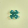 1940's W.Germany Vintage Glass Clover Cabochon Emerald 15mm