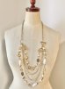 Czech Vintage Plastic Pearl and Beads Necklace