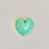 Czech Glass・carved heart cabochon pendant・18mm