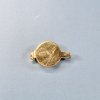 Vintage Gold Plated Round 13mm Pad Pin