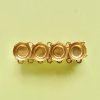 Vintage Brooch Setting Gold Plated 35/11mm for 40ss