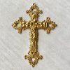 Brass Floral Fili Tipped Crosses 77×56mm