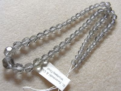 Vintage Swarovski graduated strand Black Diamond [タグ付