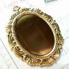 Gold plated setting victorian 40×30mm