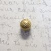 Vintage Hollow Textured Brass Beads 7.5mm