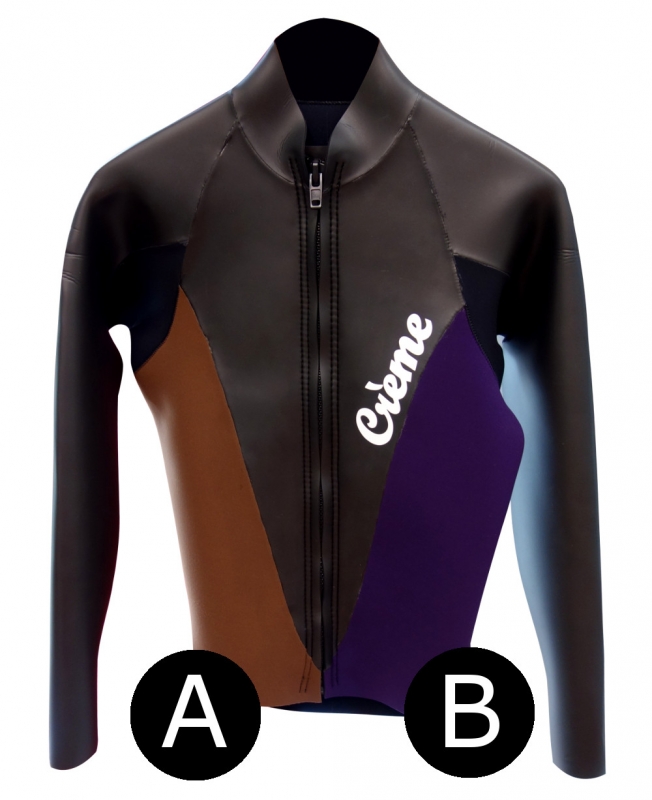 Creme ブラック 長袖ウェットスーツ Creme ブラック 長袖ウェットスーツ サーフィン・ボディボード