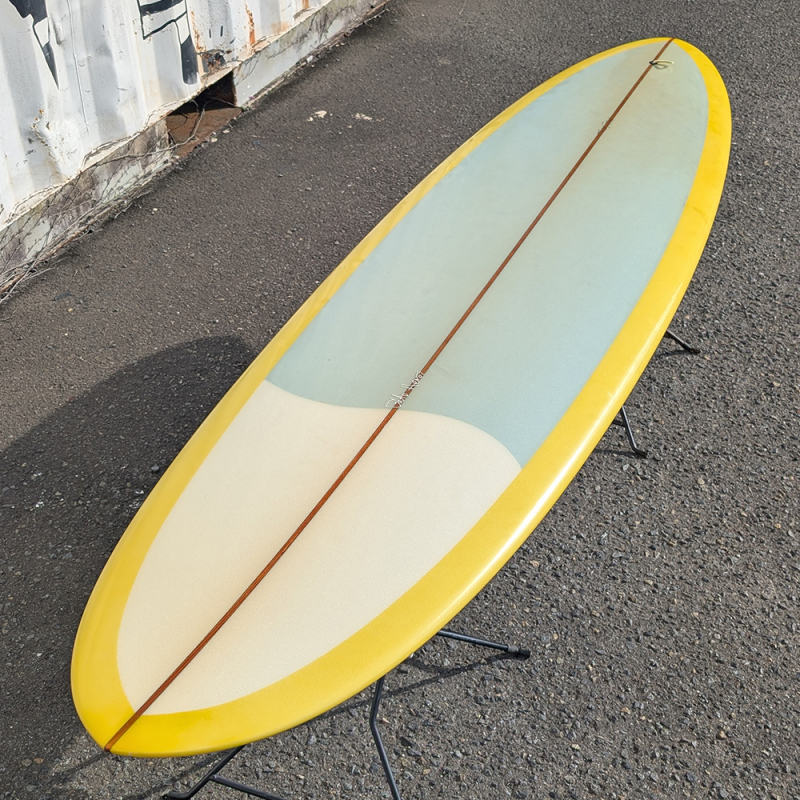 9'2 イエロー ロングボード 修理跡あり 9'2 イエロー ロングボード 修理跡あり