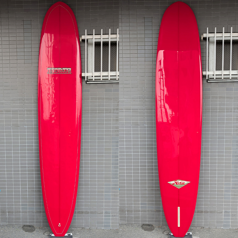 HOT BUTTERED SURFBOARDS ロングボード 赤/ナチュラル Hot Buttered