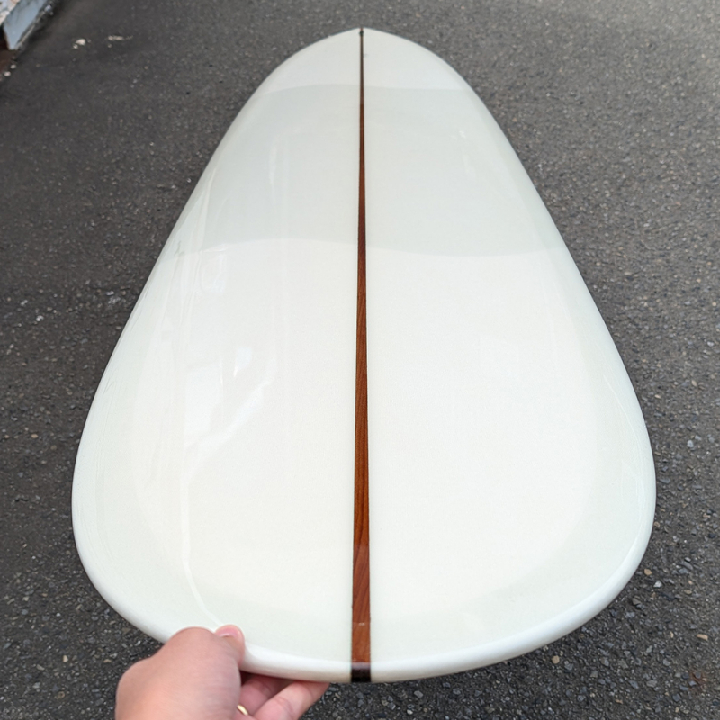 クリーム色 ロングボード サーフィン　サーフボード 9'6 クリーム フラワー | サーフボード - ロングボード（LONGBOARD）の