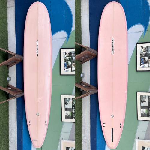 サーモンピンク ブルー サーフボード ロングボード カリフォルニア一流人気ブランドのロングボード専門店シーコングの中古