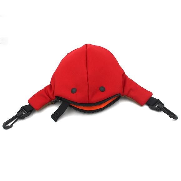 The creature bag middle Kodomo-sagari Exclusive "Red stripes" Hong-hei - ショルダーバッグ - コットン・麻