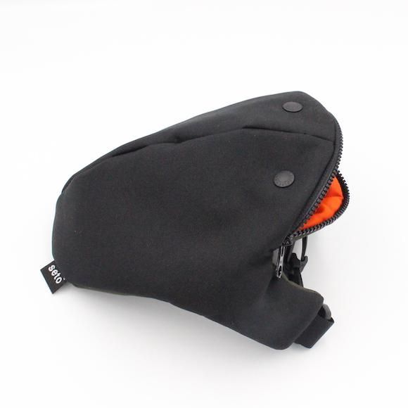 The creature bag middle Kodomo-sagari Exclusive "Red stripes" Hong-hei - ショルダーバッグ - コットン・麻