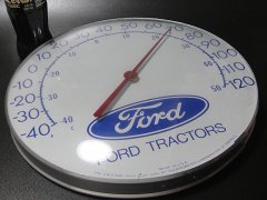 【送料無料】★アメリカ製フォード農場トラクター広告 ジャンボ温度計