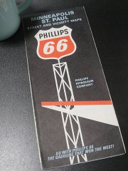 ★60’ｓアメリカ ミネソタ州フィリップス66ガソリンスタンド トラベル・マップ