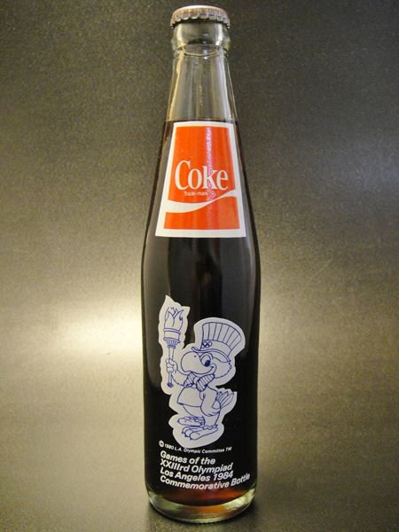 ☆80'sアメリカコカ・コーラ・ロサンゼルスオリンピック記念ボトル1984 ...