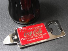 ★80'sアメリカオハイオ州コカ・コーラ75周年記念栓抜き＆缶穴開け未使用