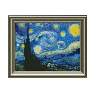 ゴッホの名作★星月夜- クロスステッチ刺繍キット通販店【ちゅっこストア】へようこそ!