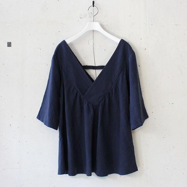 R JUBILEE( ӥ꡼) Stripe V-neck Pullover Navy