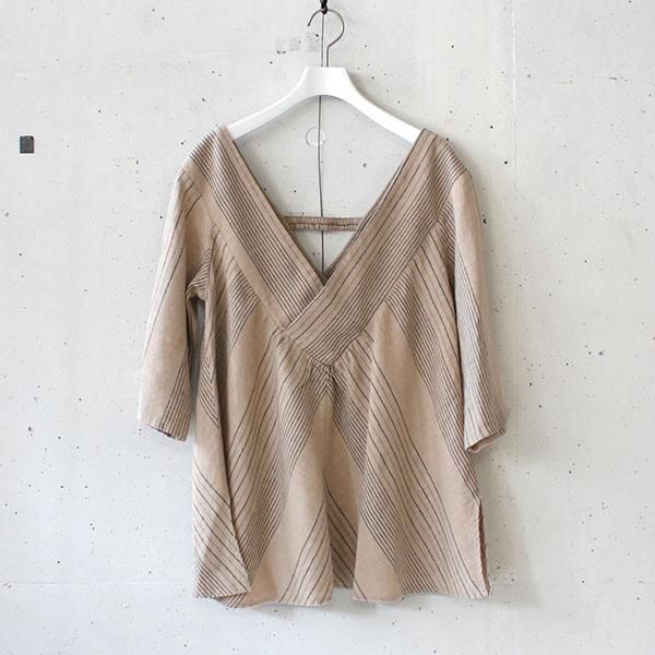 R JUBILEE( ӥ꡼) Stripe V-neck Pullover Beige