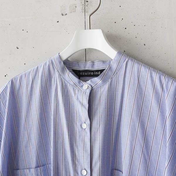 Mizuiroind ミズイロインド Stripe Long Op With Chest Pockets ストライプロングワンピース La Barba 通販 Mizuiroind ミズイロインド Stripe Long Op With Chest Pockets ストライプロングワンピース La Barba 通販