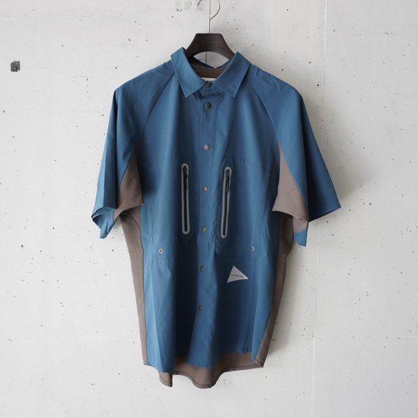 and wander(アンドワンダー) tech SS shirt<img class='new_mark_img2' src='https://img.shop-pro.jp/img/new/icons10.gif' style='border:none;display:inline;margin:0px;padding:0px;width:auto;' />