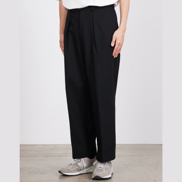 MARKAWARE(ޡ) ORGANIC COTTON SURVIVAL CLOTH CLASSIC FIT TROUSERS (BLACK)