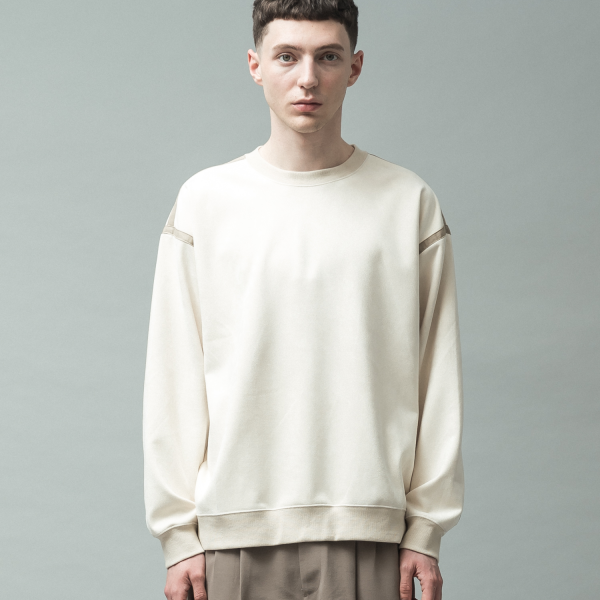 SLICK (スリック)　Stretch Faux Suede Piping Pullover