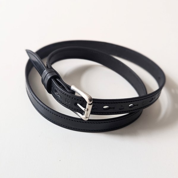 SCYE BASICS (サイベーシックス)  Bridle Leather Number Belt / BLACK