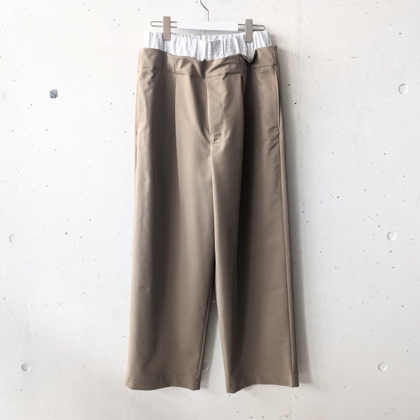 VOAAOV () Easy layered pants - BEIGE