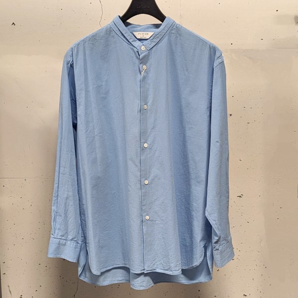 STILL BY HAND (ƥХϥ) Narrow collar shirts - SAX BLUE